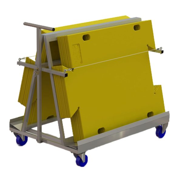 Floor protection mat trolley