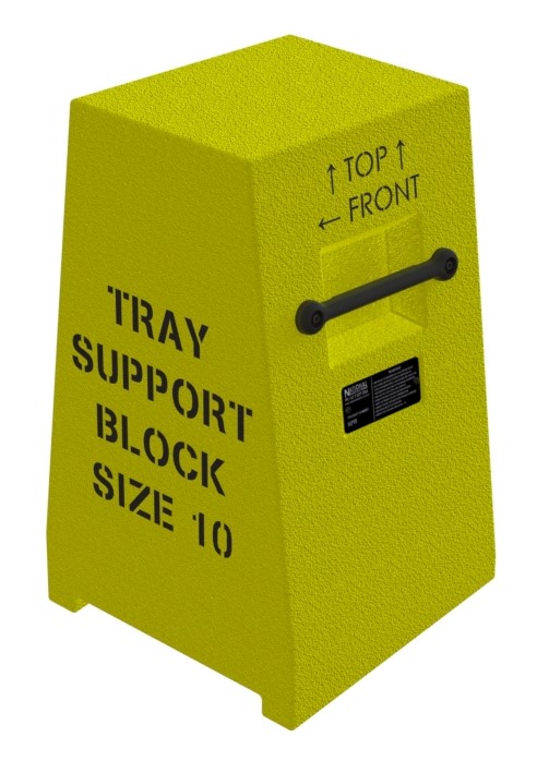 Mining truck tray maintenance support block